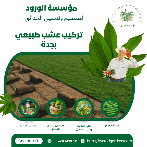 تركيب عشب طبيعي بجدة